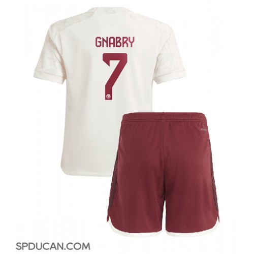 Dječji Nogometni Dres Bayern Munich Serge Gnabry #7 Rezervni 2023-24 Kratak Rukav (+ Kratke hlače)